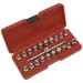 Sealey Oil Drain Plug Key Set 19pc - 3/8Sq Drive