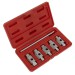 Sealey Drain Key Set 6pc Double-Ended