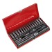 Sealey Socket Set 40pc 1/4Sq Drive Metric/Imperial