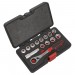 Sealey Socket Set 14pc Go-Through Low Profile WallDrive Metric