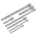 Sealey Wobble/Rigid Extension Bar Set 7pc 1/4, 3/8 & 1/2Sq Drive