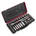 Sealey Socket Set 3/8\"Sq Drive 37pc - Metric/Imperial - Premier Platinum Series