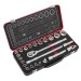 Sealey Socket Set 1/2\"Sq Drive 24pc -  Premier Platinum Series