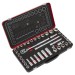 Sealey Socket Set 1/2\"Sq Drive 40pc - Metric/Imperial - Premier Platinum Series