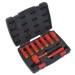 Sealey Insulated Socket Set 9pc 3/8\"Sq Drive 6pt WallDrive VDE Approved