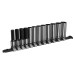 Sealey Socket Set Deep 12pc 3/8\"Sq Drive Metric - Black Series
