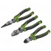 Sealey Pliers Set 3pc High Leverage Hi-Vis Green