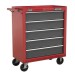Sealey Rollcab 5 Drawer with Ball Bearing Runners - Red/Grey