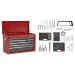 Sealey Topchest 9 Drawer with Ball Bearing Runners - Red/Grey & 196pc Tool Kit