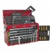 Sealey Topchest 9 Drawer with Ball Bearing Runners - Red/Grey & 196pc Tool Kit