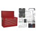 Sealey Topchest 5 Drawer with Ball Bearing Slides - Red & 230pc Tool Kit