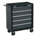 Sealey Rollcab 5 Drawer with Ball Bearing Runners - Black/Grey