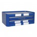 Sealey Mid-Box 2 Drawer Retro Style - Blue with White Stripe