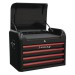 Sealey Topchest 4 Drawer Retro Style - Black with Red Anodised Drawer Pulls