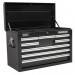 Sealey Topchest 8 Drawer with Ball Bearing Runners - Black