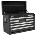 Sealey Topchest 8 Drawer with Ball Bearing Runners - Black