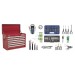 10 Drawer Topchest - Ball Bearing Runners - Red with FREE Tools