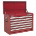 Sealey Topchest 10 Drawer with Ball Bearing Runners - Red