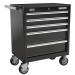 Sealey Rollcab 5 Drawer with Ball Bearing Runners - Black