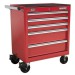 Sealey Rollcab 5 Drawer with Ball Bearing Runners - Red