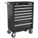 Sealey Rollcab 7 Drawer with Ball Bearing Runners - Black