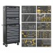 Sealey Tool Chest Combination 16 Drawer with Ball Bearing Runners - Black/Grey & 420pc Tool Kit
