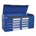 Sealey Topchest 4 Drawer Wide Retro Style - Blue with White Stripe