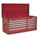 Sealey Topchest 10 Drawer with Ball Bearing Runners Heavy-Duty - Red