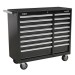 Sealey Rollcab 16 Drawer with Ball Bearing Runners Heavy-Duty - Black