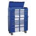 Sealey Retro Style Extra Wide Topchest & Rollcab Combination 10 Drawer Blue/White Stripe