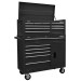 Sealey Topchest & Rollcab Combination 15 Drawer with Ball-Bearing Slides - Black