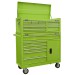 Sealey Topchest & Rollcab Combination 15 Drawer with Ball-Bearing Slides - Green