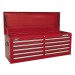 Sealey Topchest 10 Drawer with Ball Bearing Runners - Red