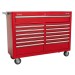 Sealey Rollcab 13 Drawer with Ball Bearing Runners - Red