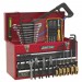 Sealey Portable Tool Chest 3 Drawer - Ball Bearing Runners - Red with 74pc Tool Kit