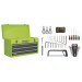 Sealey Portable Tool Chest 3 Drawer with Ball Bearing Runners - Hi-Vis & 93pc Tool Kit