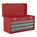 Sealey Topchest 3 Drawer Portable with Ball Bearing Runners - Red/Grey