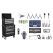 Toolchest Combination 10 Drawer - Ball Bearing Runners - Black with 146pc Tool Kit