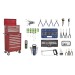 Toolchest Combination 15 Drawer - Ball Bearing Runners - Red with 146pc Tool Kit
