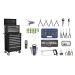 Toolchest Combination 15 Drawer - Ball Bearing Runners - Black with 146pc Tool Kit