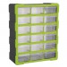 Sealey Cabinet Box 18 Drawer - Hi-Vis Green/Black