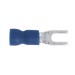 Sealey Easy-Entry Fork Terminal 3.7mm (4BA) Blue Pack of 100