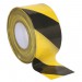 Sealey Hazard Warning Barrier Tape 48mm x 50mtr Black/Yellow Non-Adhesive