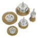 Sealey Wire Brush Set 5pc Brassed