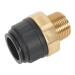 Sealey 28mm x 1\"BSPT Brass Straight Adaptor