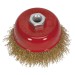 Sealey Brassed Steel Cup Brush 75mm M10