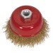 Sealey Brassed Steel Cup Brush 75mm M14 x 2mm