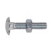 Sealey Coach Bolt & Nut M8 x 40mm Zinc DIN 603 Pack of 50