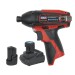 Sealey 12V Impact Driver Kit 1/4\" Hex Drive - 2 Batteries