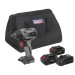 Sealey Brushless Impact Wrench Kit 1/2\"Sq Drive 20V 300Nm - 2 Batteries